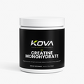 Kova Creatine Monohydrate muscle builder supplement container with label, designed for muscle growth and athletic performance.