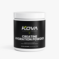 Kova Creatine Hydration Powder for muscle building, featuring a label with supplement details and vibrant branding on the package.